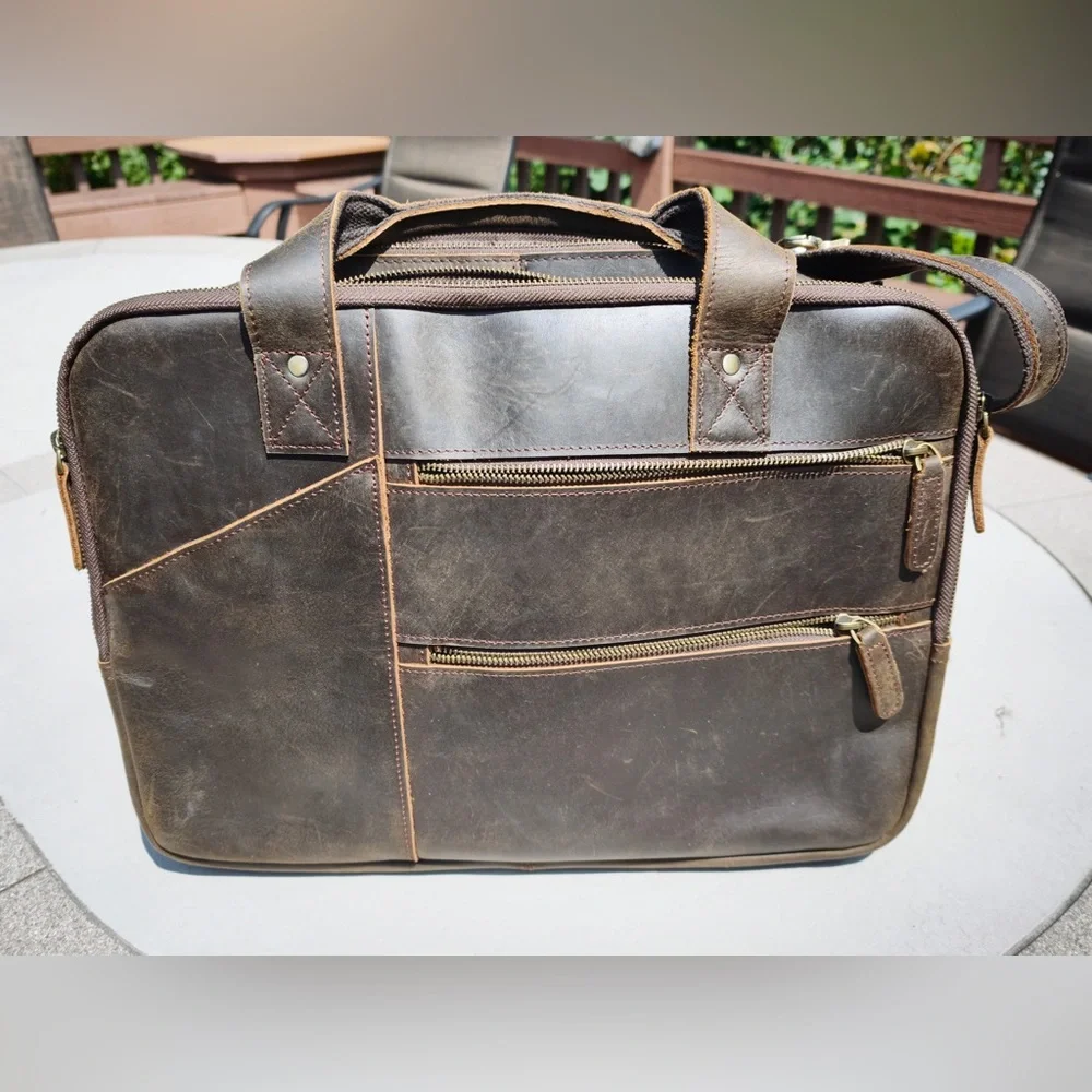 Generic leather messenger bag